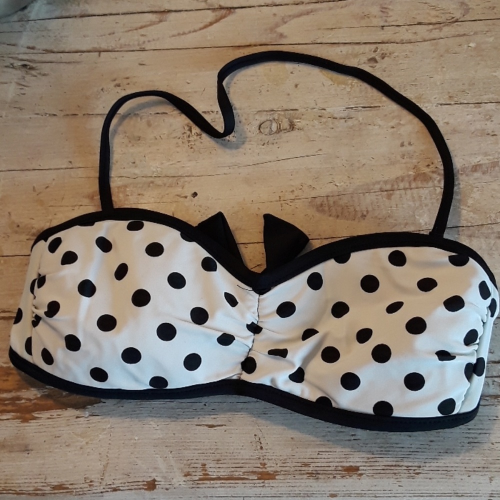 poka dot bikini top